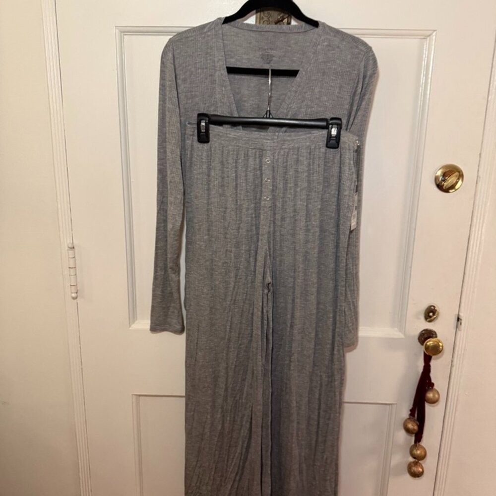 Negative Underwear Whipped Henley + Track Pant Set, Grey. XL $318 Value, NWT!